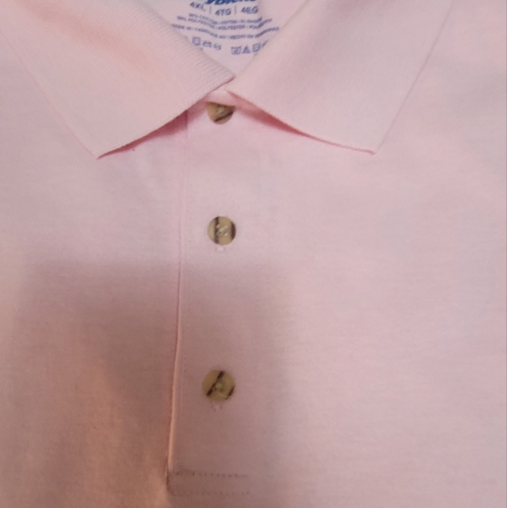 Men's Short Sleeve Polo Shirt in Pink - Picture 4 of 8